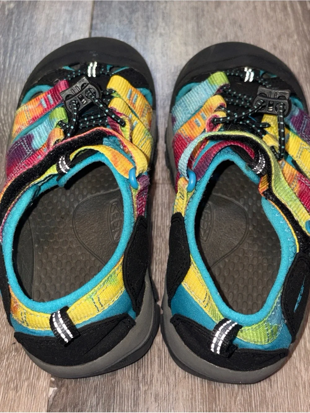 Keen Newport H2 Sandals Shoes Unisex 13 Boys Girls Rainbow Tie Dye Outdoors